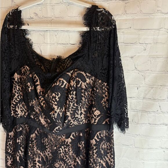 City Chic Estella FF Maxi Dress Black Size 22 - Picture 5 of 16